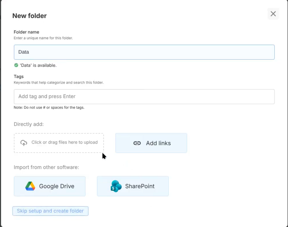 Create Drive folder