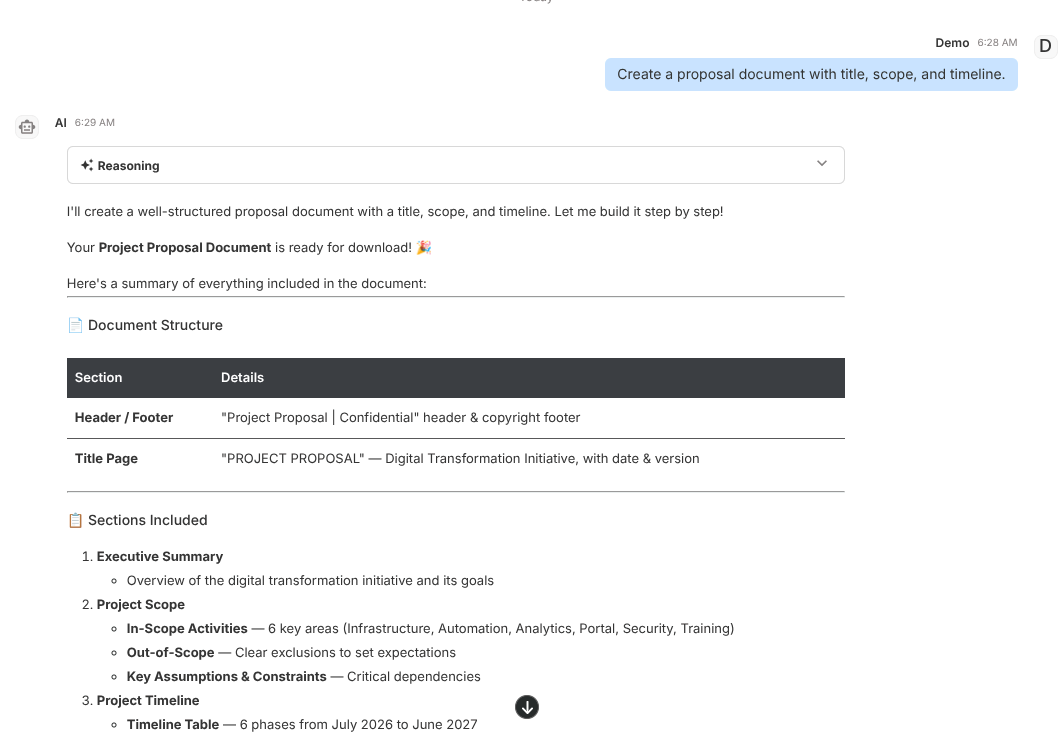 Docx Editor example placeholder