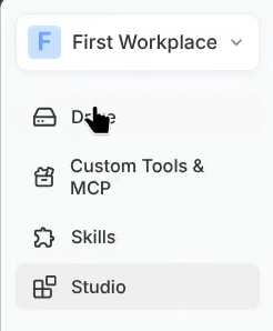 Drive in sidebar navigation