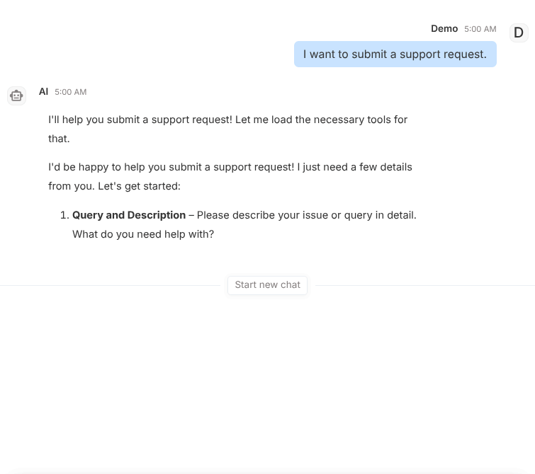 Form Filling example placeholder
