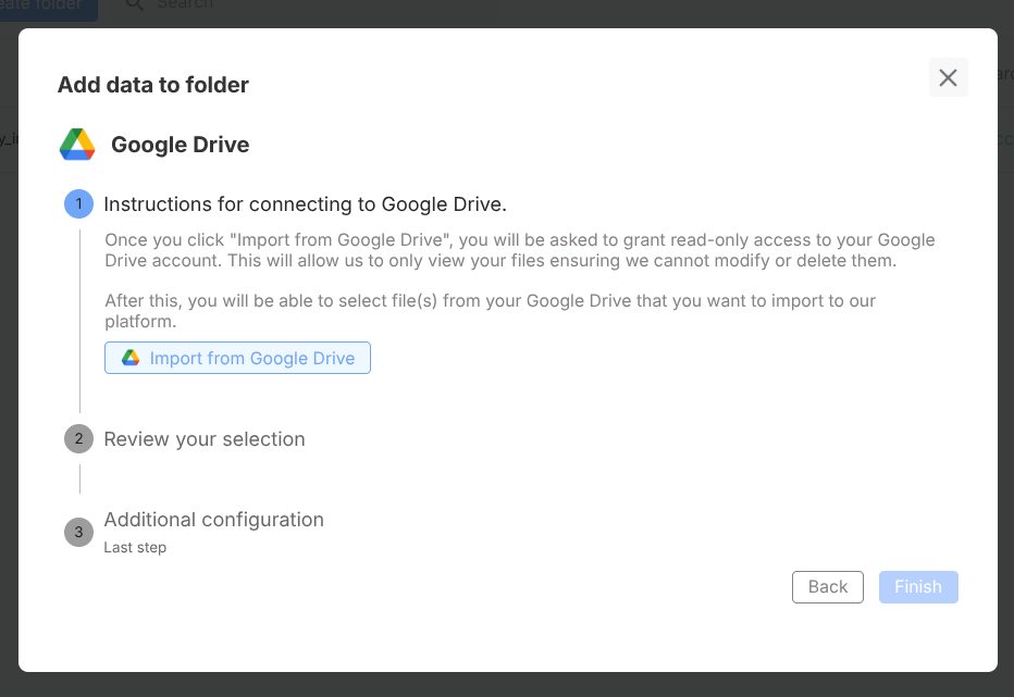 Google Drive integration placeholder