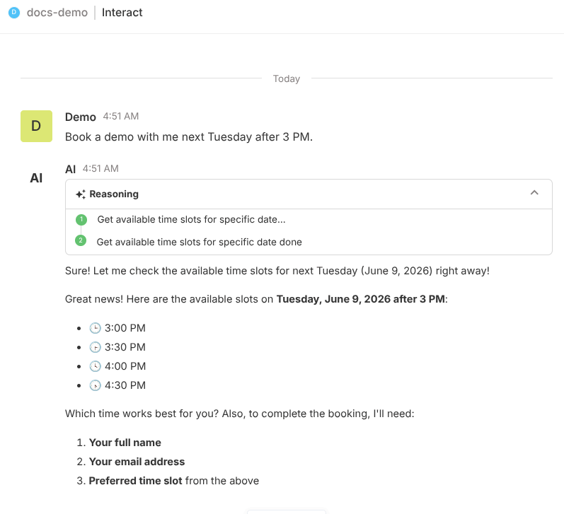 Scheduling example placeholder