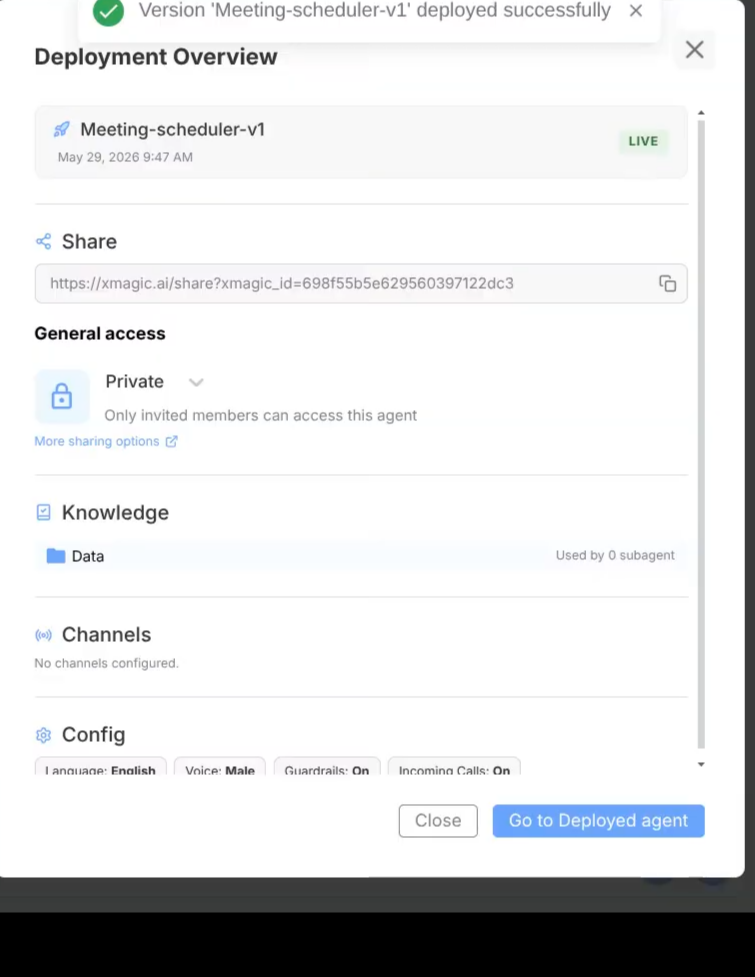 Share and access level options