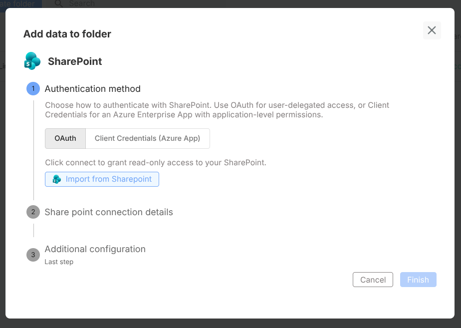 SharePoint integration placeholder