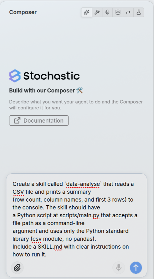 Creating a Skill via Composer