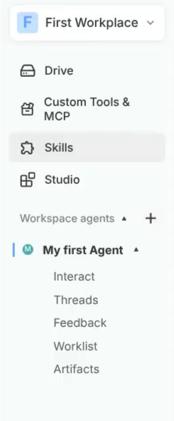 Skills in the sidebar navigation