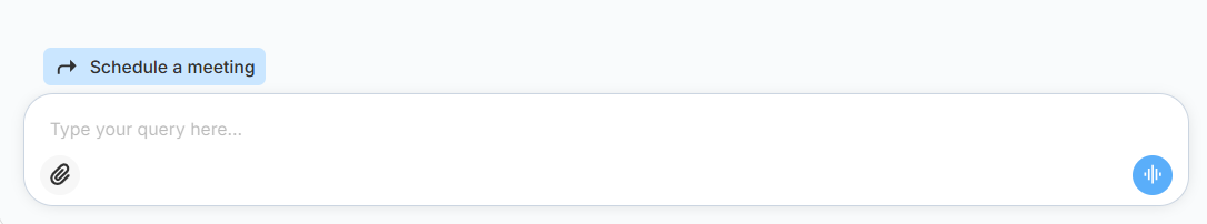 Attachment, Shortcut chip, and voice input controls