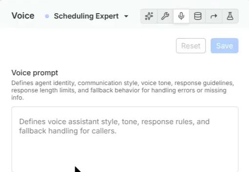 Subagent voice prompt