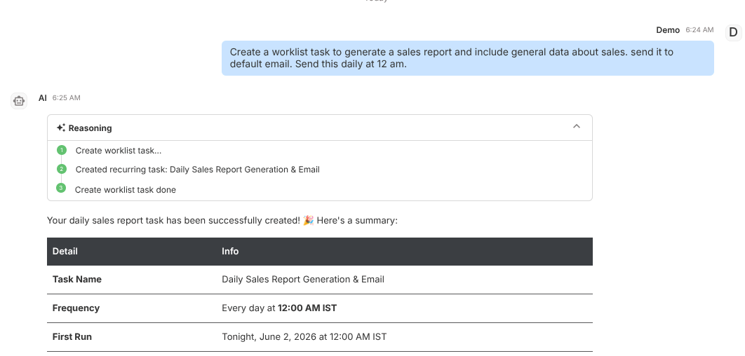 Worklist example placeholder